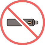 No Smoking Mark Electronic Cigarette SVG Icon